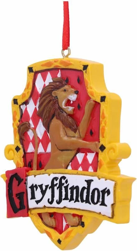 Ornament varës NEMESIS NOW Harry Potter Gryffindor Crest, resinë e pikturuar me dorë, kuqe/artë