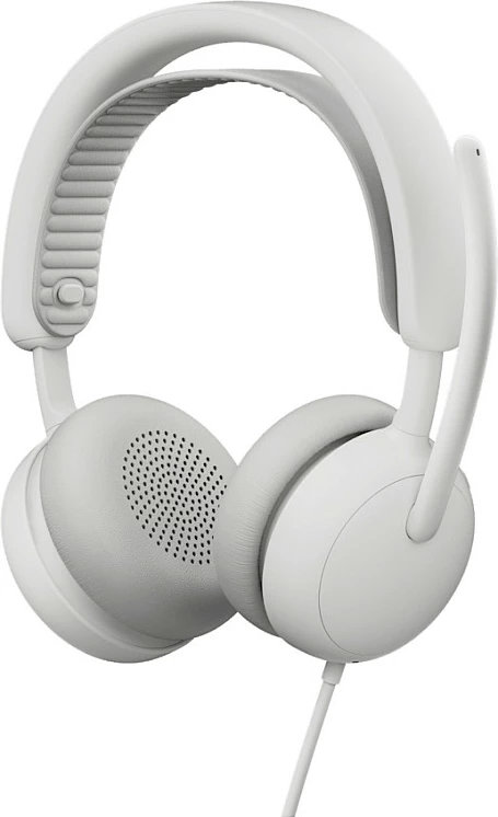 Kufje me mikrofon Logitech Zone Wired 2, USB-C/USB-A, me kabllo 1.9 m, të bardha