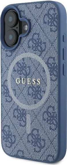 Mbështjellës Guess 4G Ring Classic Logo MagSafe për iPhone 16, Kaltër