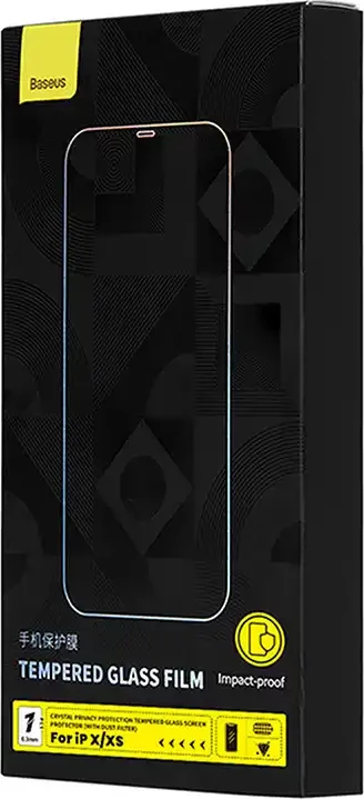 Xham i temperuar Baseus Crystal Privacy Protection 0.3mm për iPhone X/XS, Transparent