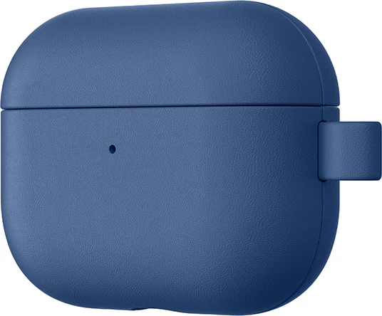 Mbështjellës, AmazingThing, Glamour, për AirPods Pro 3, lëkurë poliester, karabinë, ngarkim wireless, blu