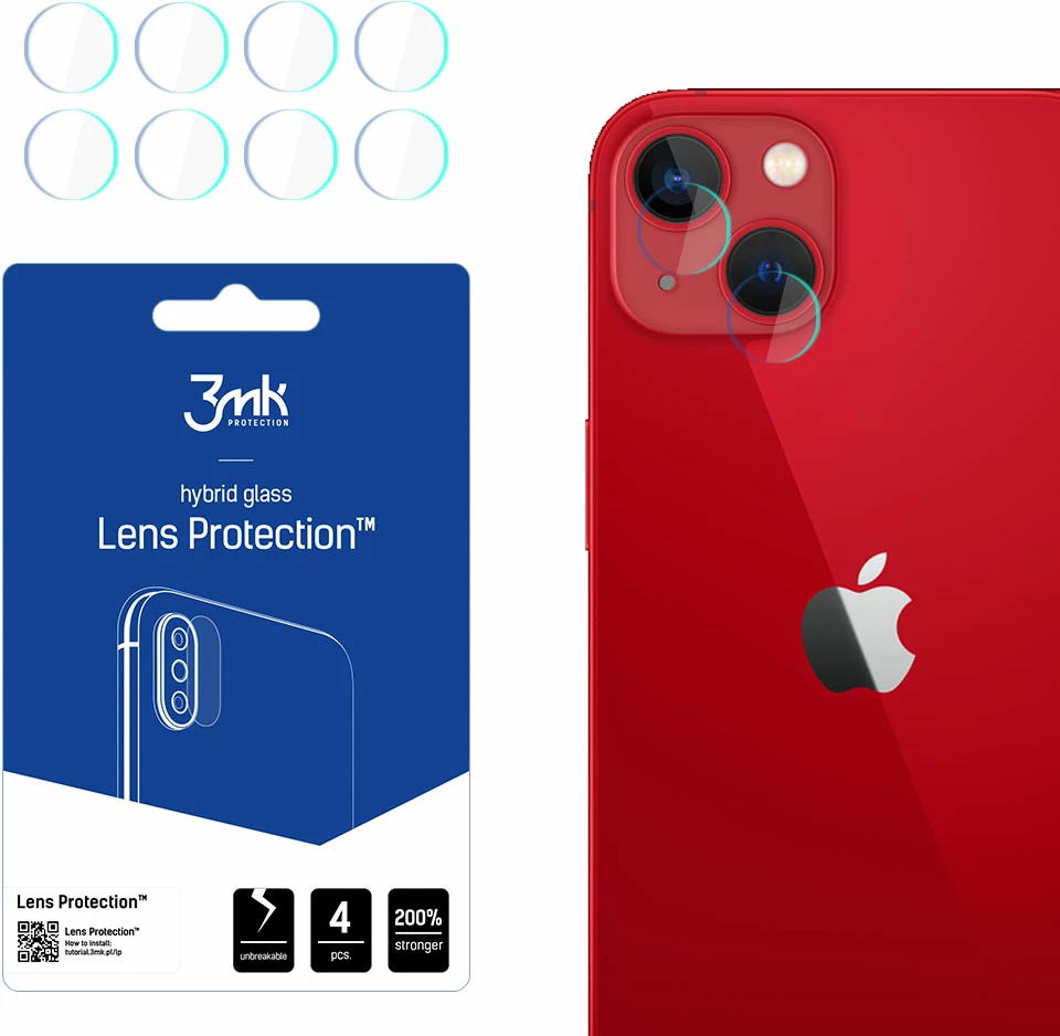 Xham mbrojtës kamerë 3mk Protection Lens Protection për iPhone 13, 4 copë