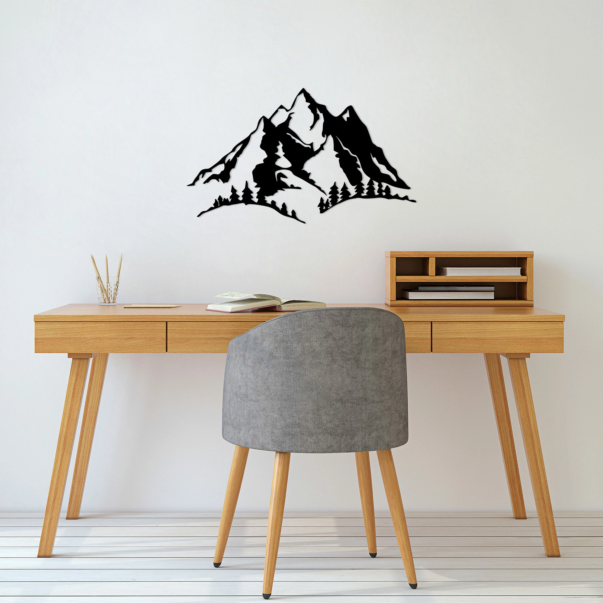 Aksesor dekorativ muri prej metali, Wallity, mal, 41x70cm