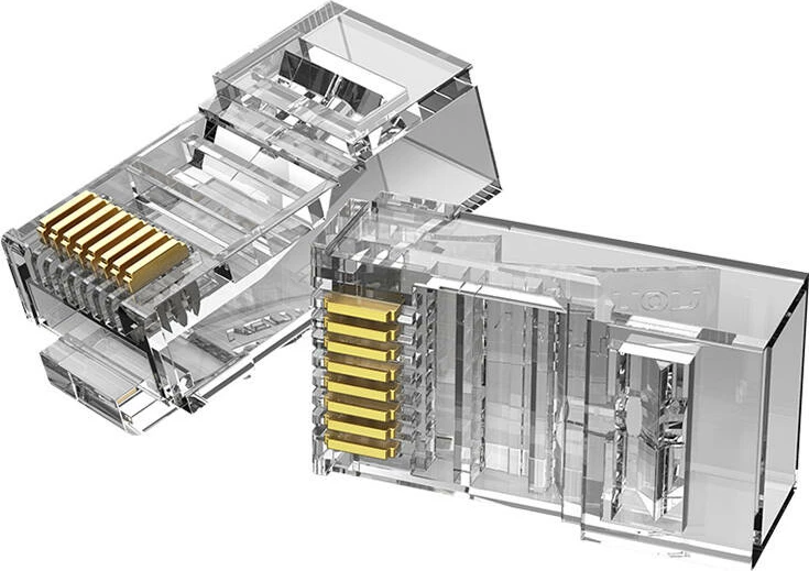Plug modular RJ45 Vention IDBR0-100, Cat.5E UTP, transparent, 100 copë