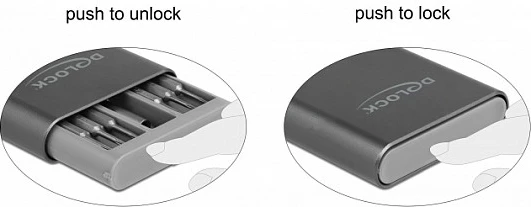 Set kaçavidash precize DeLOCK 64126, 49 bita, me kasë magnetike, e zezë