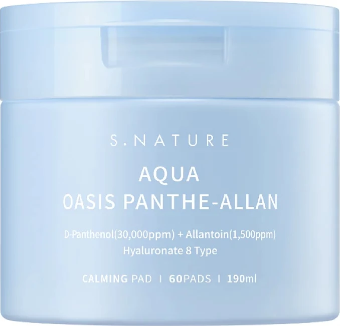 Pads për fytyrë S.NATURE Oasis Panthe-Allan Calming Pad për femra, 60 copë