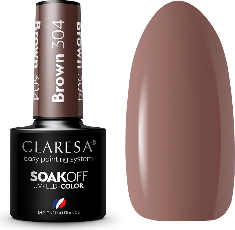 Llak për thonj Claresa Soak Off UV/LED Hybrid 304, 5g