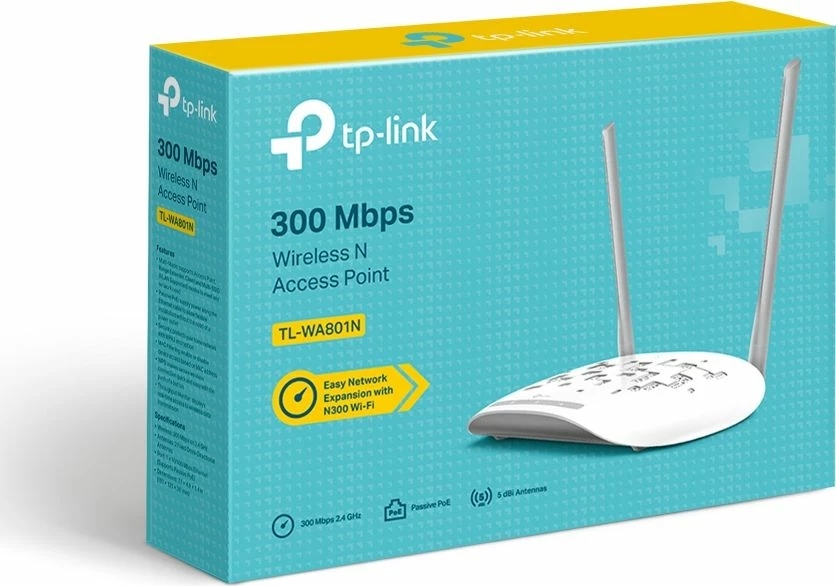 Access point TP-Link TL-WA801ND WiFi 4 2.4GHz, i bardhë