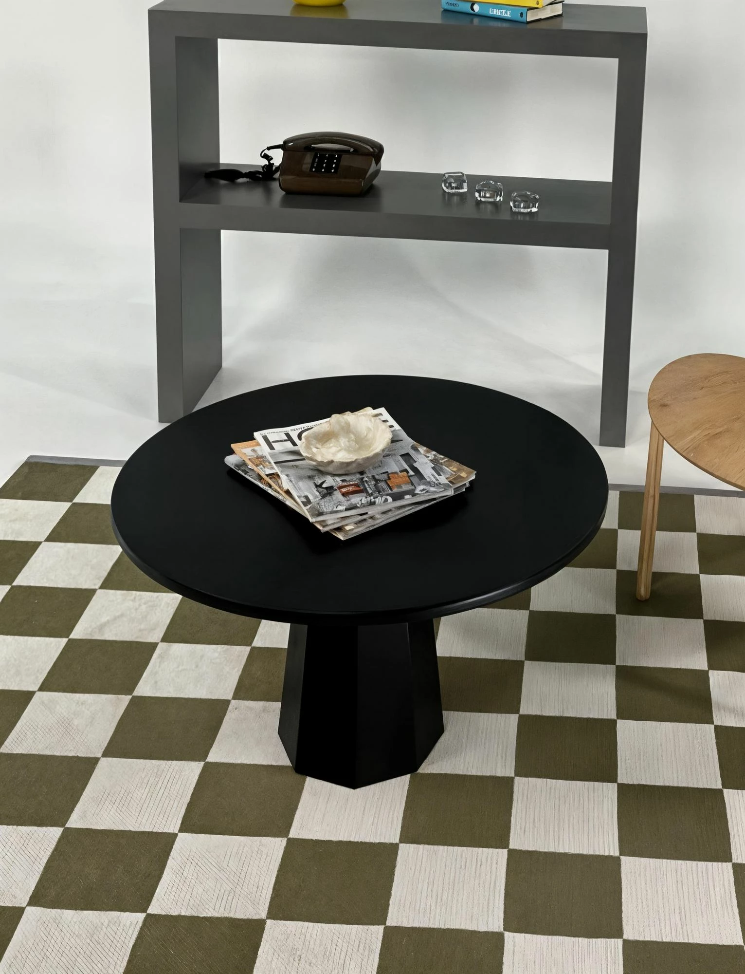Tavolinë kafeje Skye Decor, Lilyum 42, e zezë