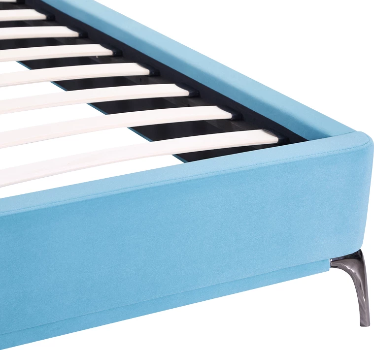 Krevat dopio Ikina kadife ngjyrë petrol 160x200cm