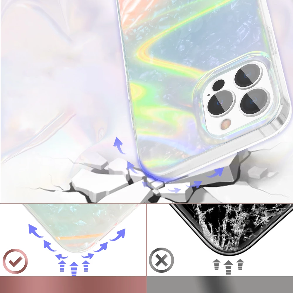 Mbështjellës Kingxbar Shell Series për iPhone 13 Pro, pearl-blue