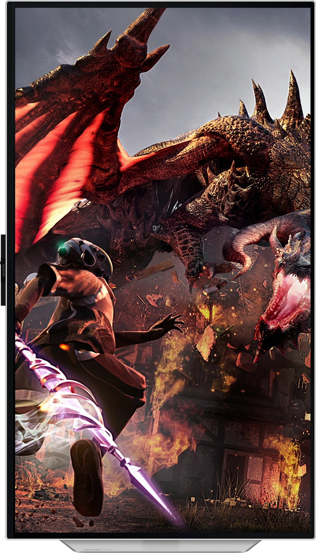 Monitor Samsung G80SD, 32", 4K Ultra HD, OLED, Silver