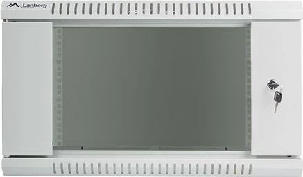 Kasë rrjeti Lanberg WF01-6606-10S, 19", 6U, 600x600mm, derë xhami, Gri