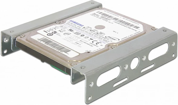 Kit montimi HDD/SSD 2.5" në bay 3.5" DeLOCK 18282, argjendtë