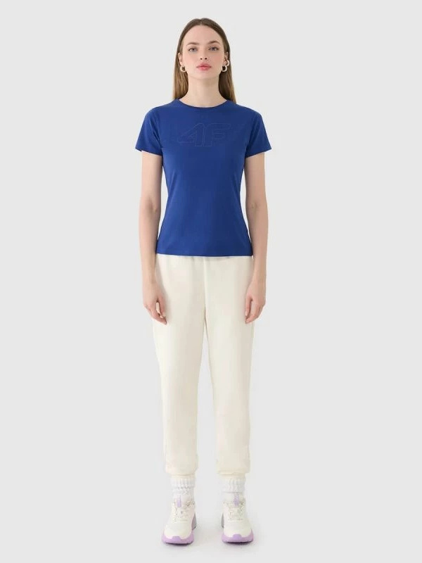 Maicë slim për femra 4F 4FWMM00TTSHF2674, me print [Madhësia: XS]