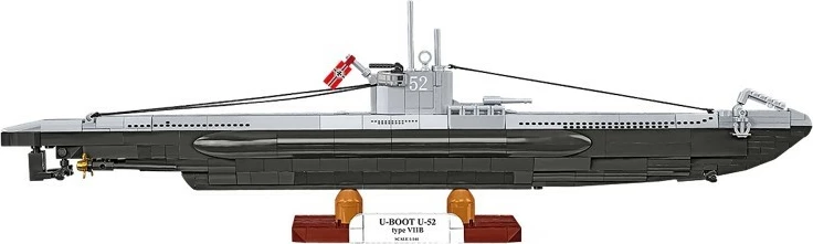 Set blloqesh ndërtimi, Cobi, U-Boat U-52 Type VIIB 4852, 474 elemente, shkallë 1:144, gjatësi 46 cm