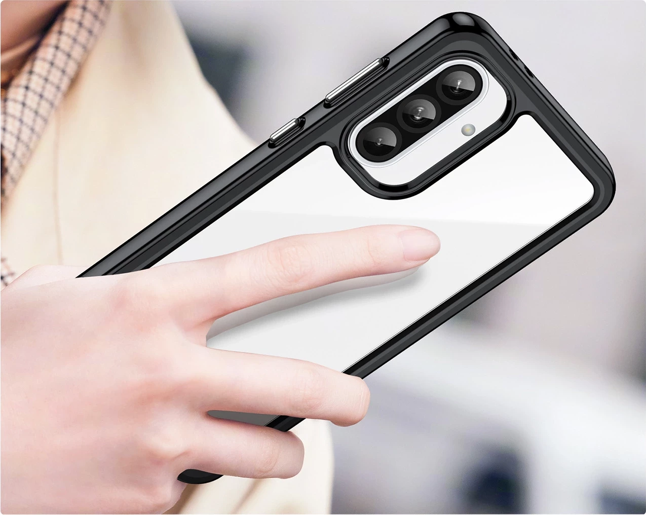 Mbështjellës Hurtel Outer Space Case për Samsung Galaxy A56, TPU/PC, i zi