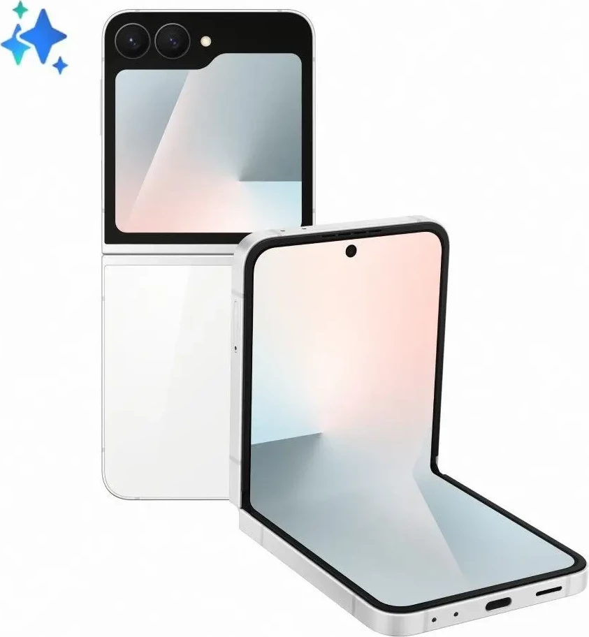 Celular Samsung Galaxy Z Flip7 FE, 6.7", 8/256GB, i bardhë