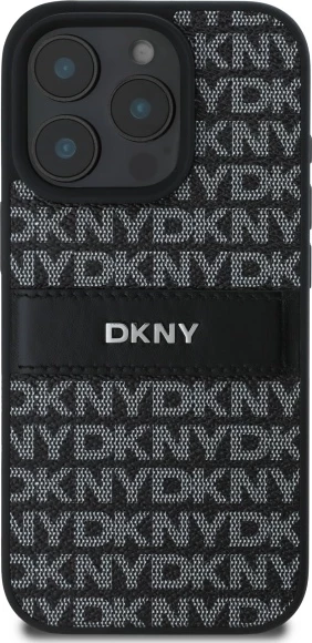 Mbështjellës DKNY Texture Pattern Tonal Stripe për iPhone 16 Pro, i zi