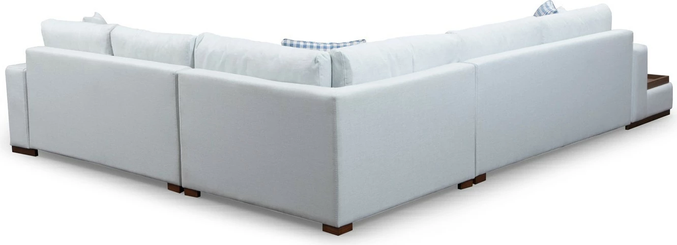 Këndare Atelier del Sofa, Loop 23, ngjyrë bezhë, këmbë druri arre, 282x363x95x85cm, 4 jastëkë