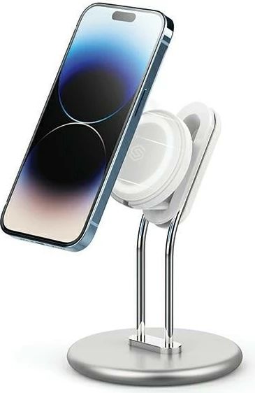 Stendë magnetike MagSafe për celular SODI SIM-300, alumin, argjend