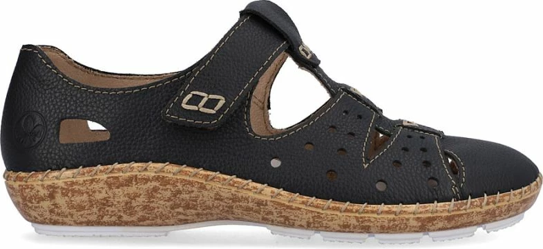 Këpucë të ulëta femra Rieker 44852-14, të zeza