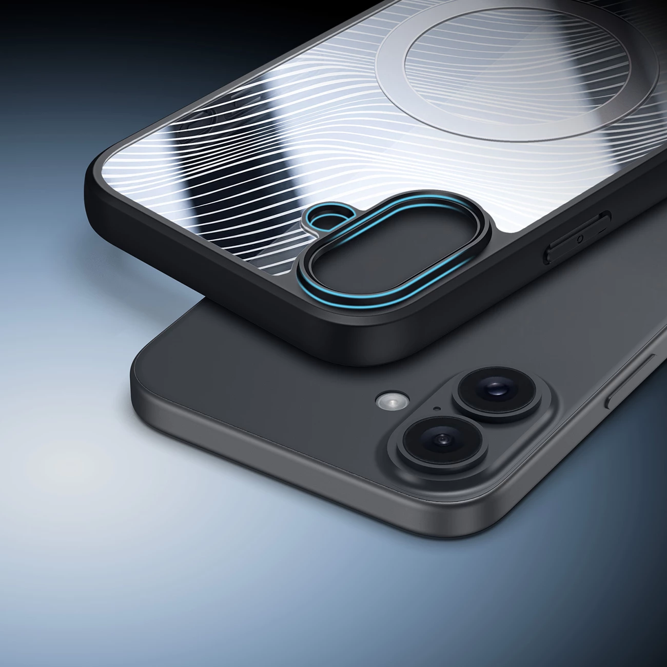 Mbështjellës Dux Ducis Aimo Mag për iPhone 16 Plus, MagSafe, i zi