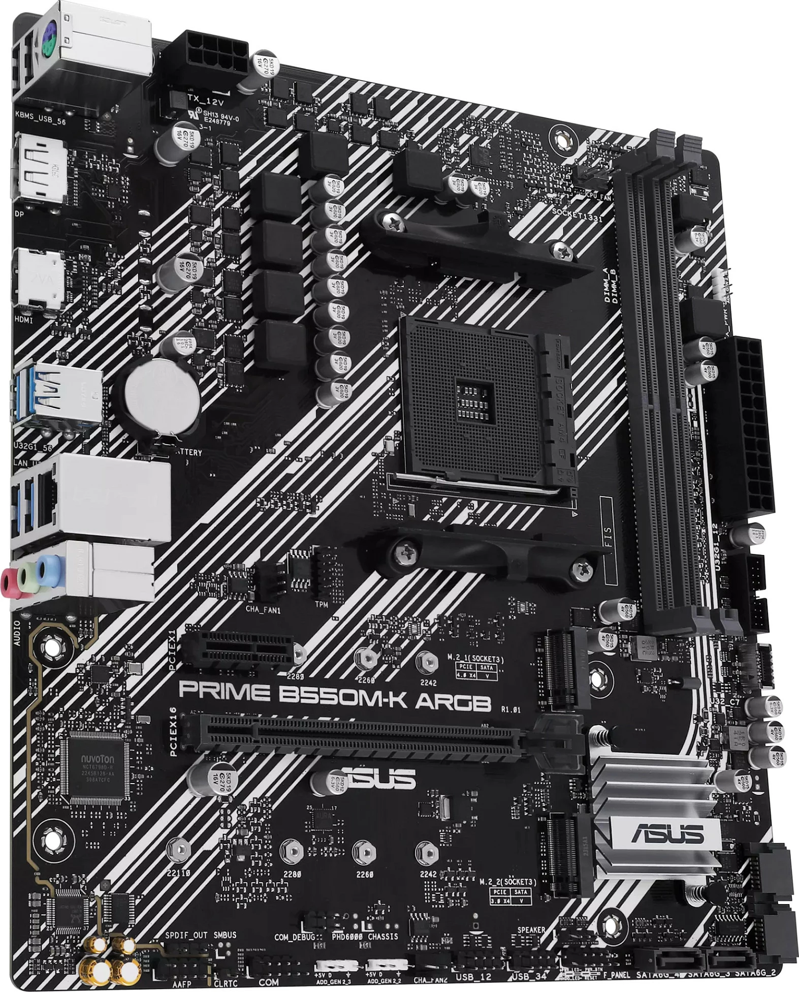 Pllakë amë ASUS PRIME B550M-K ARGB, Socket AM4, micro ATX, DDR4 deri 64GB