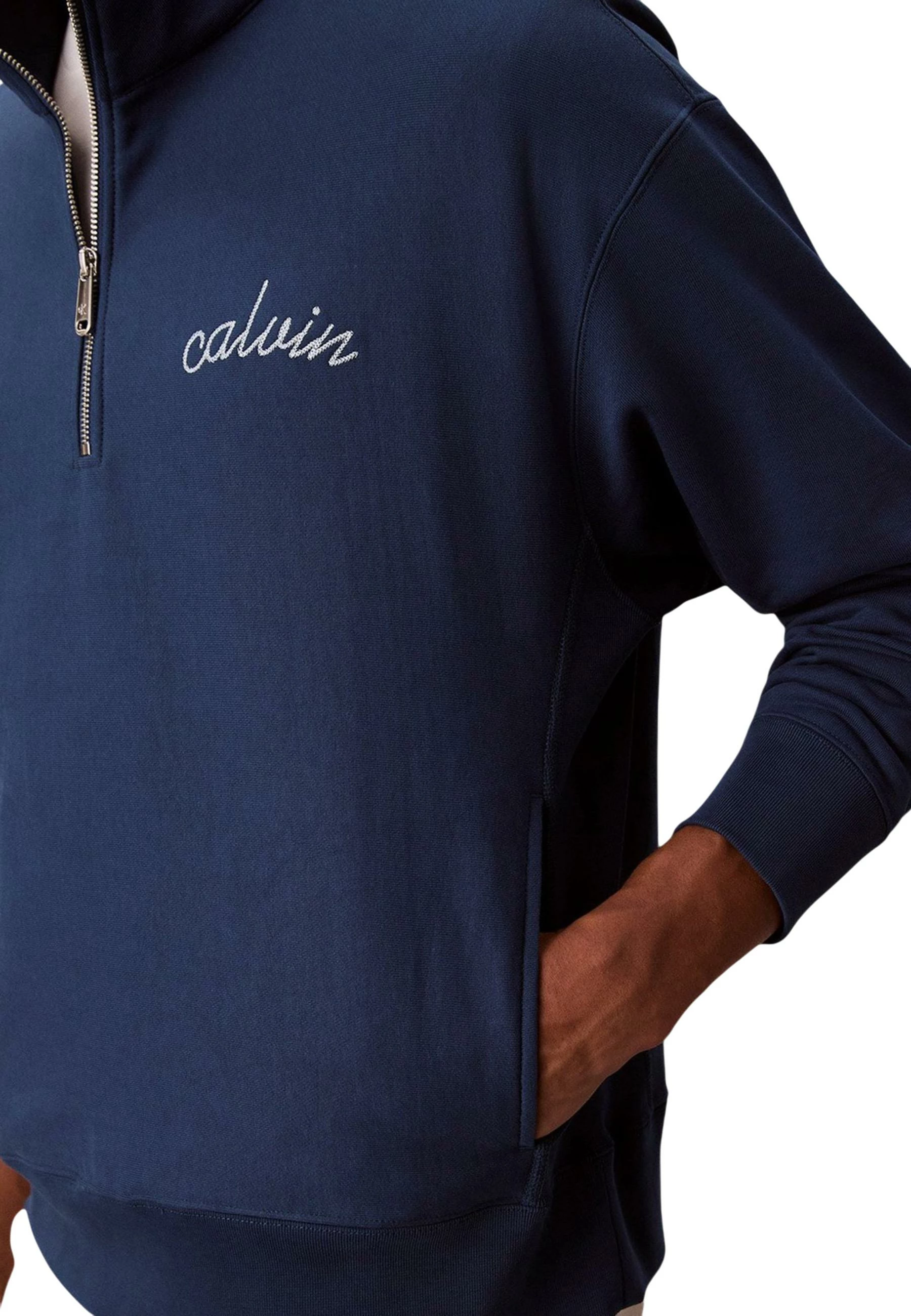 Duks për meshkuj Calvin Klein Jeans PREMIUM TERRY CHAIN LV04RC227G, kaltër e errët [Madhësia: S]