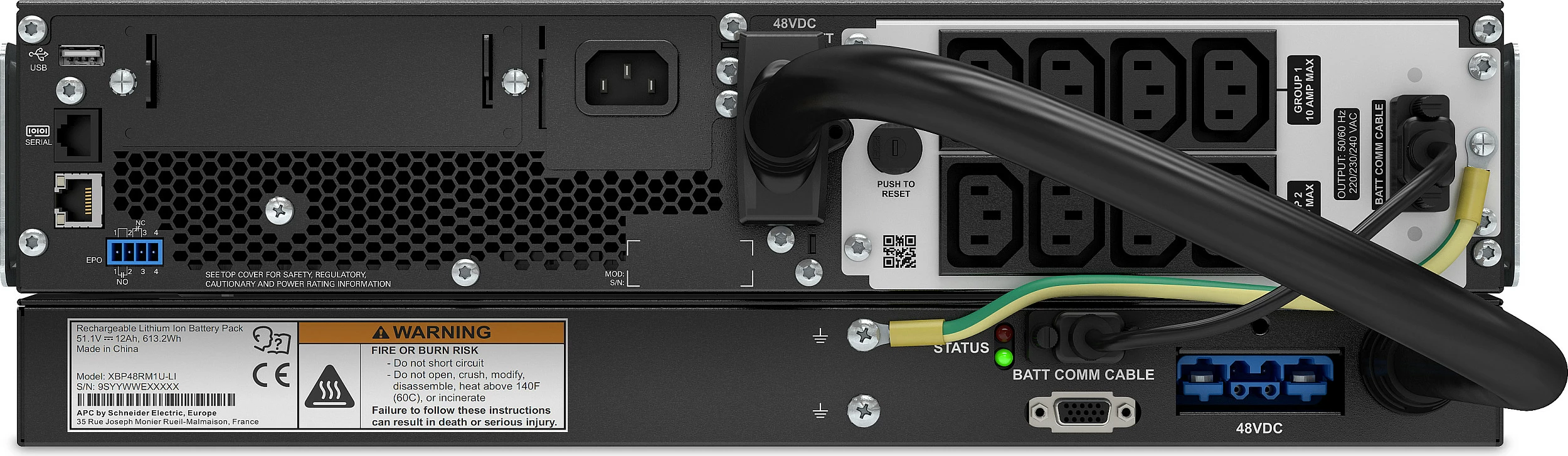 UPS APC Smart-UPS On-Line 1000VA 3U rack, 900W, 230V, 8x C13, Li-Ion, e zezë/gri