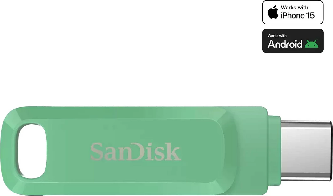 USB stick Sandisk Ultra Dual Drive Go, USB-C, i gjelbër