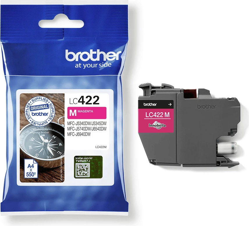 Kartutxh boje, Brother, LC-422M, 550 faqe, standard, magenta