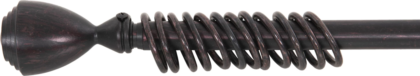 Shufër metalike për perde, e palosshme, ngjyrë zi-kuqe, me maja konike, FH11280.03, 110-210 cm