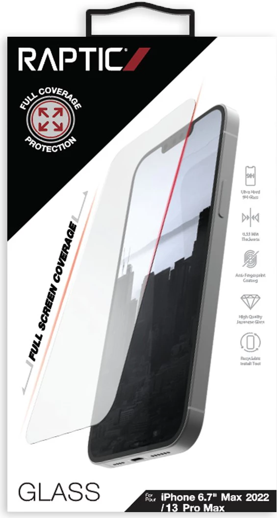 Mbrojtëse xhami Raptic X-Doria Full Glass për iPhone 14 Plus, transparent