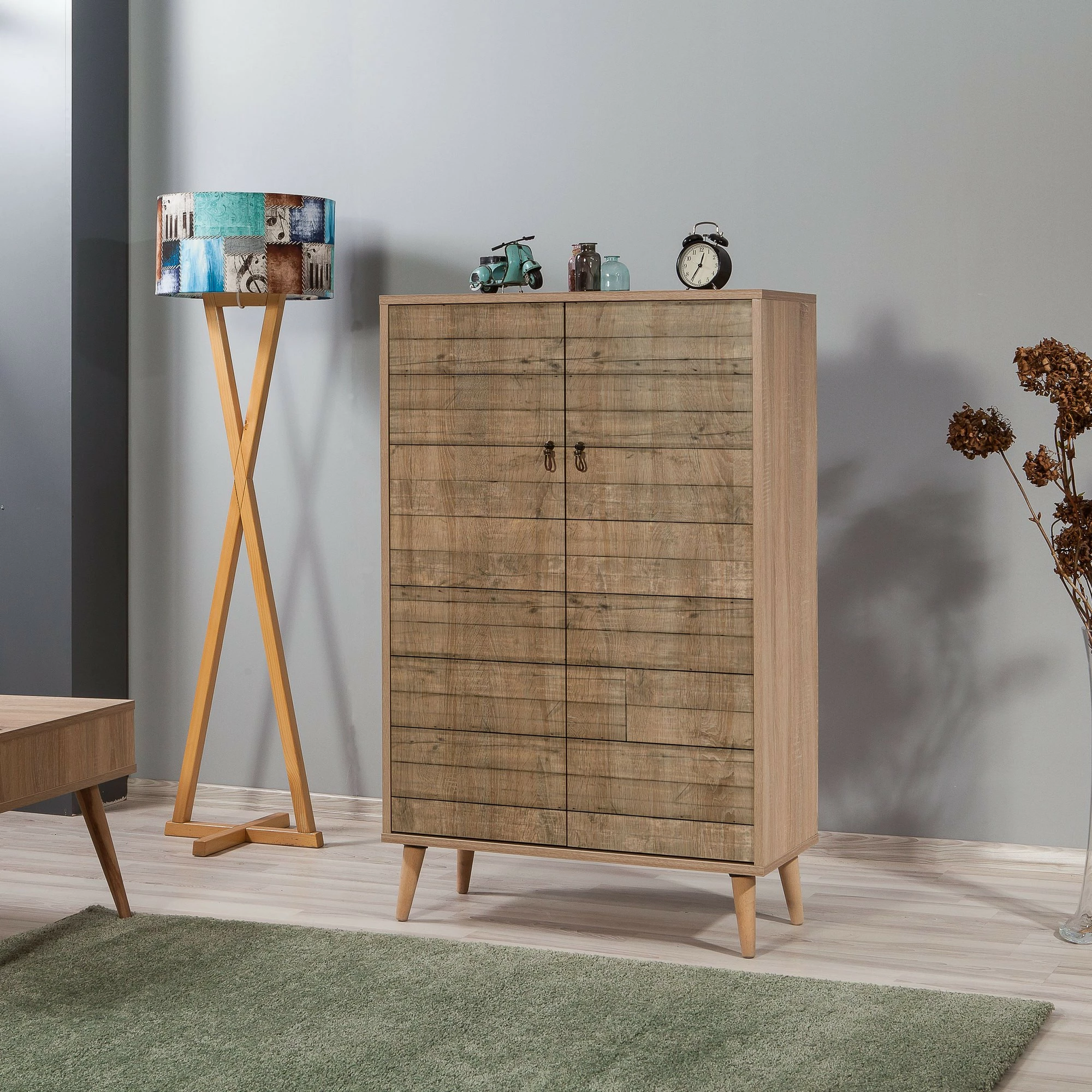 Dollap multifunksional Hanah Home, Multibox - 728, ngjyrë lisi Sonoma