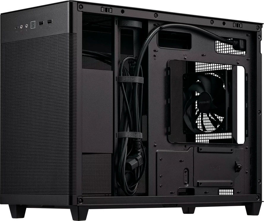 Kasë ASUS Prime AP201 MicroATX 33L, e zezë