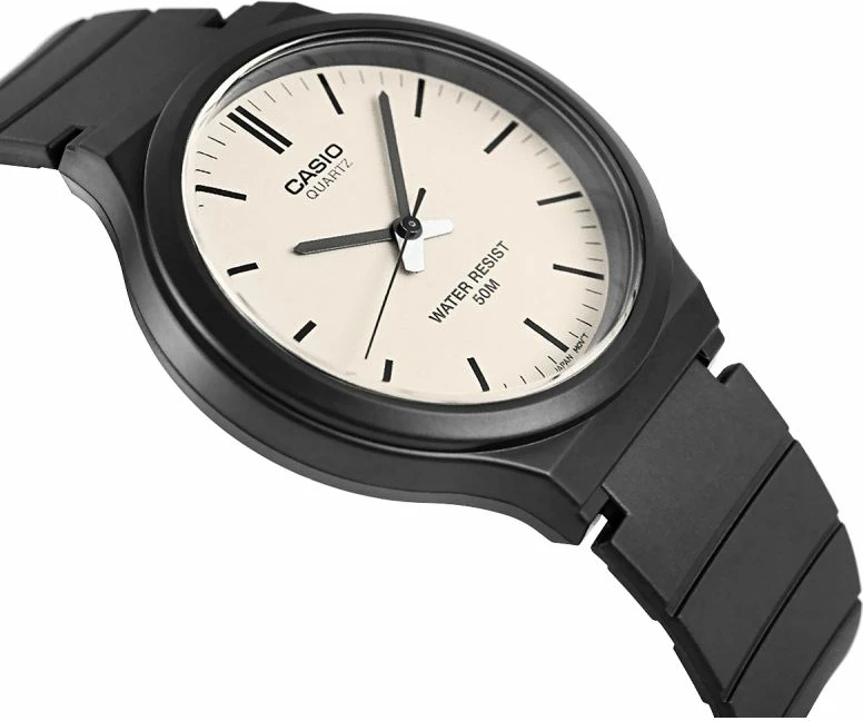 Orë dore për meshkuj Casio, e zezë