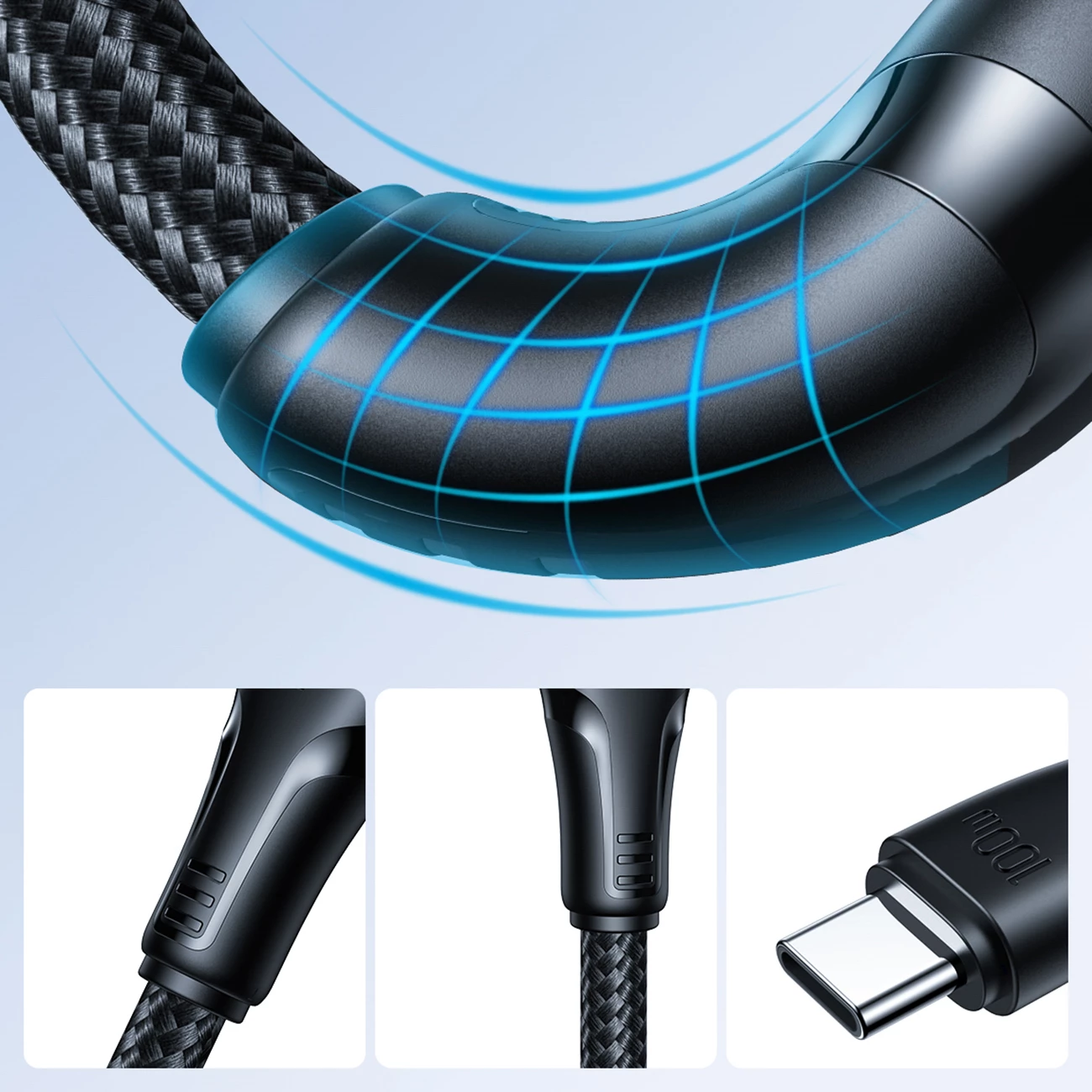 Kabllo USB-C në USB-C, Joyroom, S-A11 Surpass, 60W PD, 0.25 m, USB 2.0 480 Mbps, e zezë