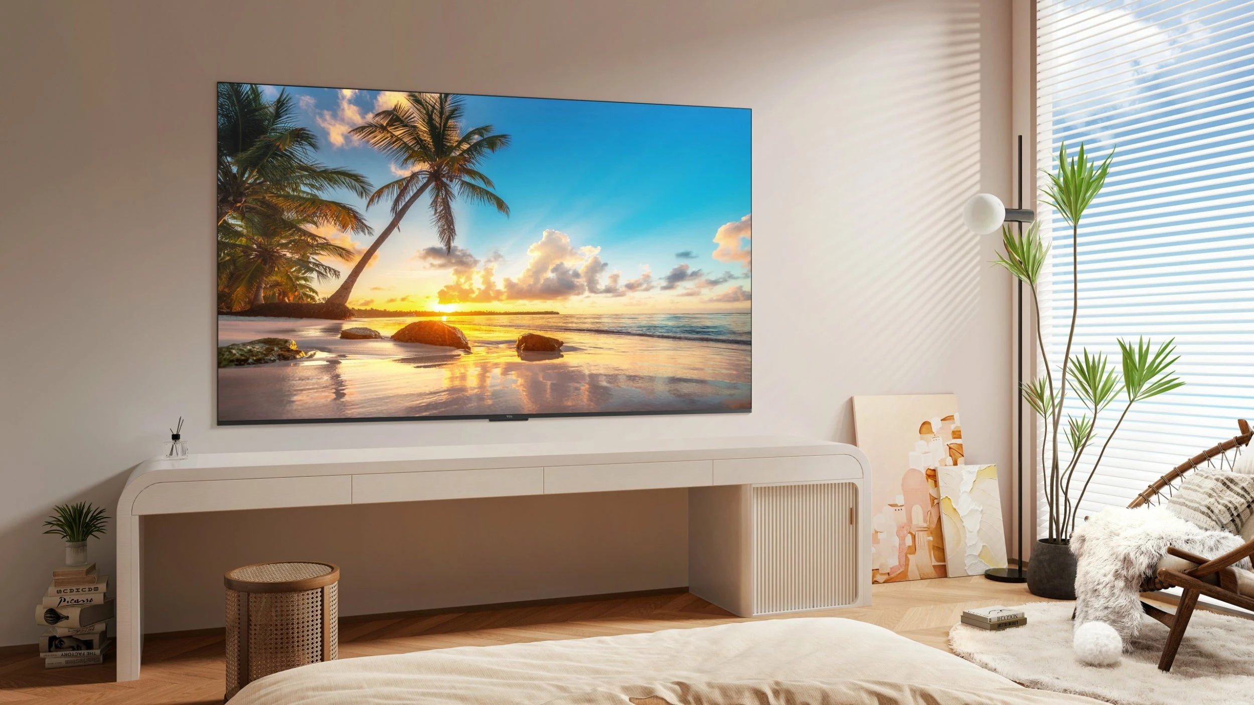 Televizor TCL 55T8C QLED 55\" 4K Ultra HD Google TV 144Hz, i zi