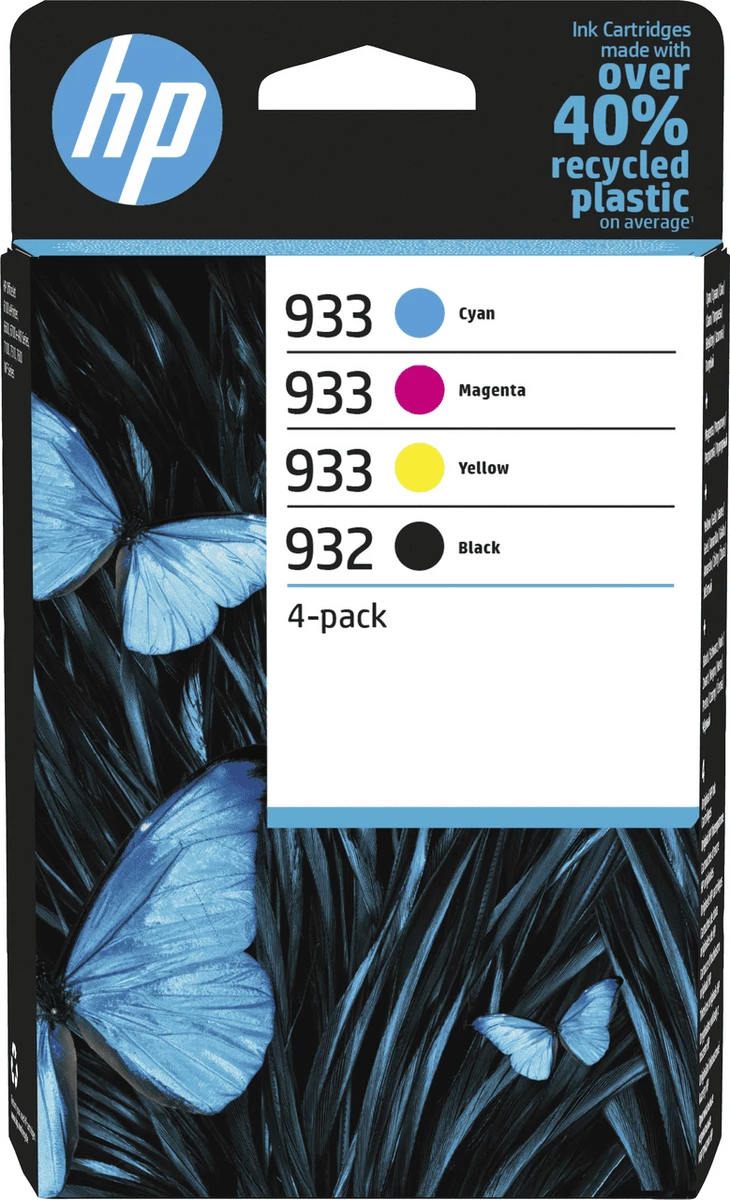 Kartushë boje, HP, 6ZC71AE 932/933, Black/Cyan/Magenta/Yellow, 4-pack