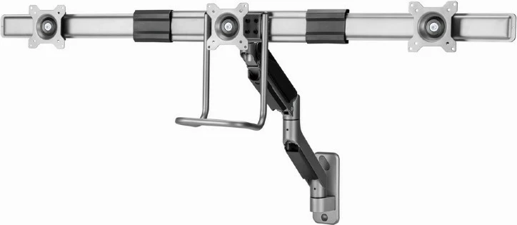 Mbajtës muri për 3 monitorë Gembird MA-WA3-01, 17-27 inç, i zi