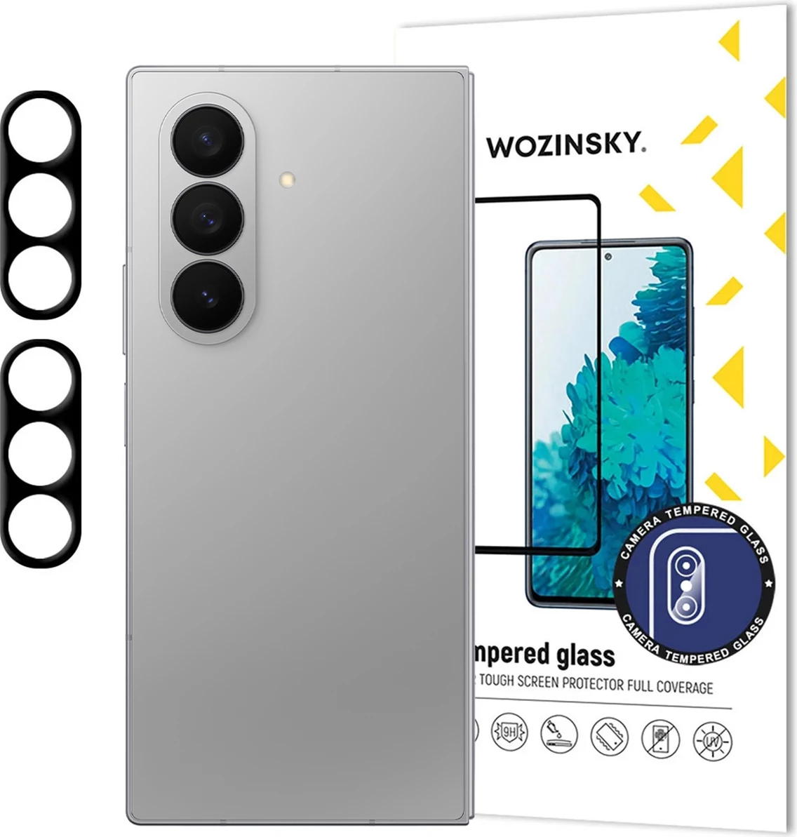 Xham i kalitur për kamerë Wozinsky Full Camera Glass për Samsung Galaxy A37, 0.2mm, 9H, transparent, 2 copë