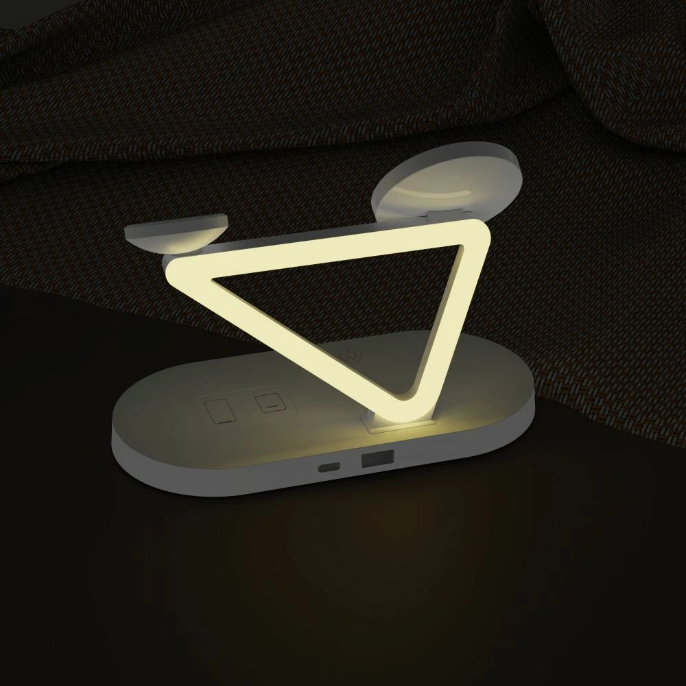 Karikues wireless 3-në-1 Tech-Protect QI15W-A41 me MagSafe, i bardhë