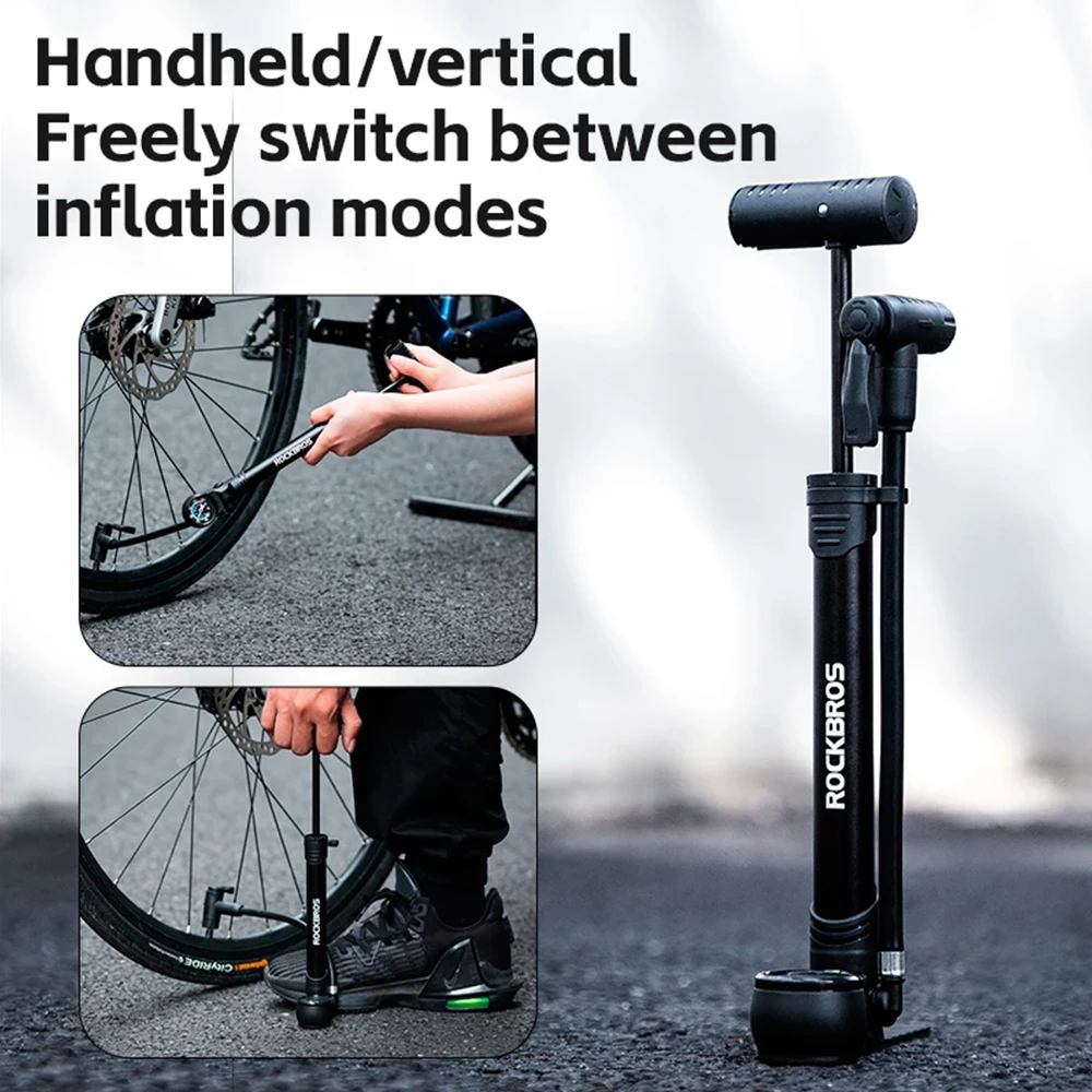 Pompë biçiklete Rockbros 42310006001 me manometër, e zezë