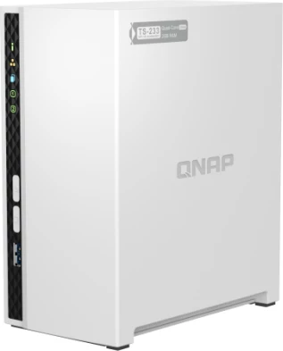 Pajisje NAS QNAP TS-233, 2 slote disku, 2GB RAM, 1GbE, e bardhë