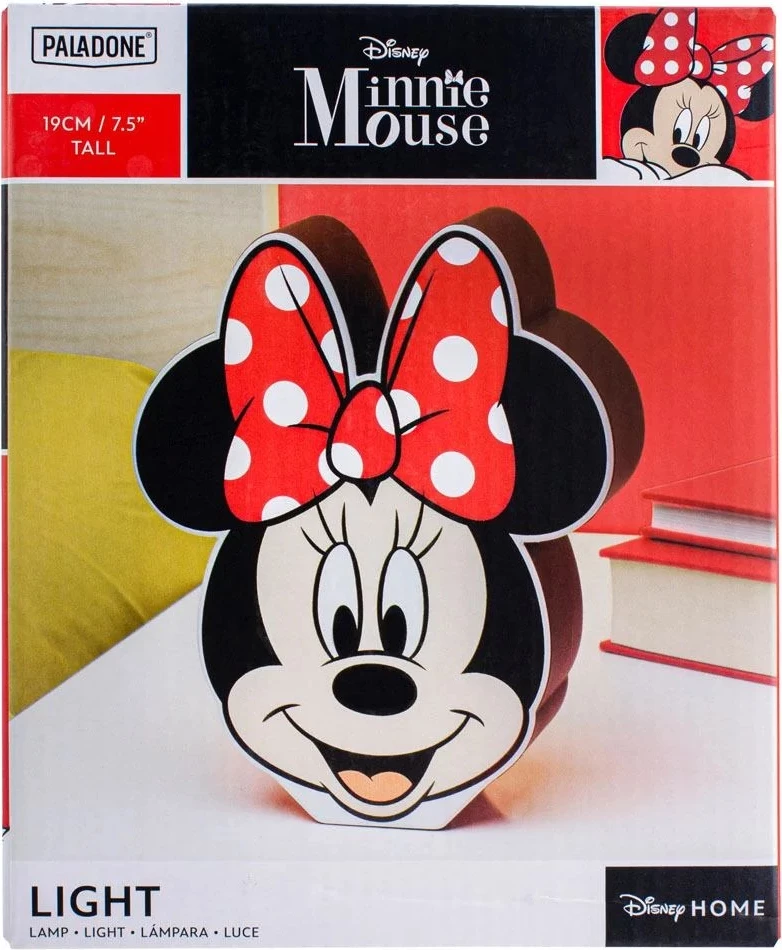 Llambë tavoline Paladone Disney Minnie Box Light, 3x AAA, e licencuar, e kuqe/zezë