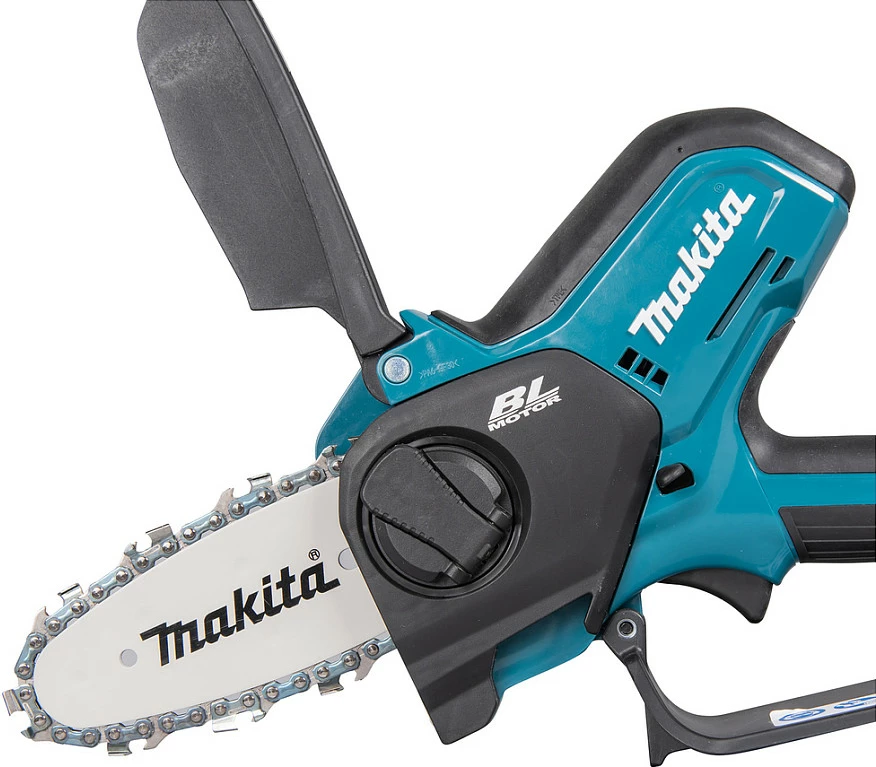Mini sharrë zinxhir me bateri Makita UC100DZ, 12V, shinë 10 cm, pa bateri/karikues, blu/zezë