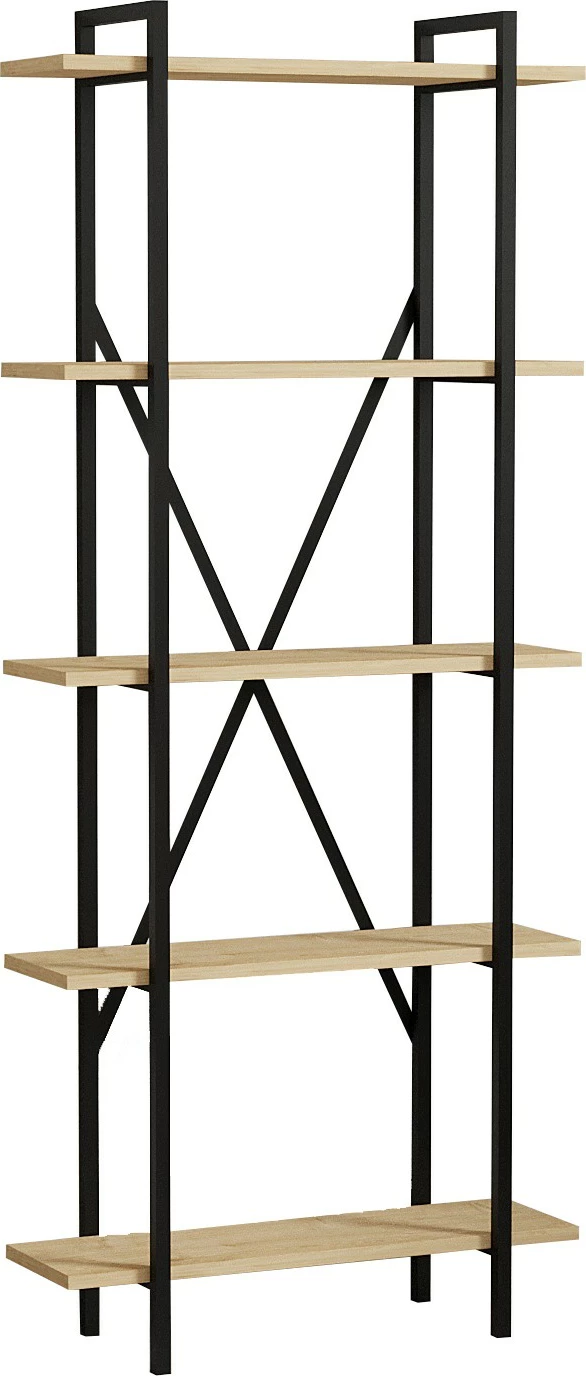 Raft librash Hanah Home, ngjyrë lis dhe e zezë, Kinder, 72x170x25cm