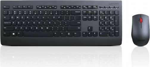 Set tastierë + maus pa kabëll Lenovo 4X30H56829 Professional, US English me simbol €, 2.4 GHz USB, laser 1600 DPI, e zezë