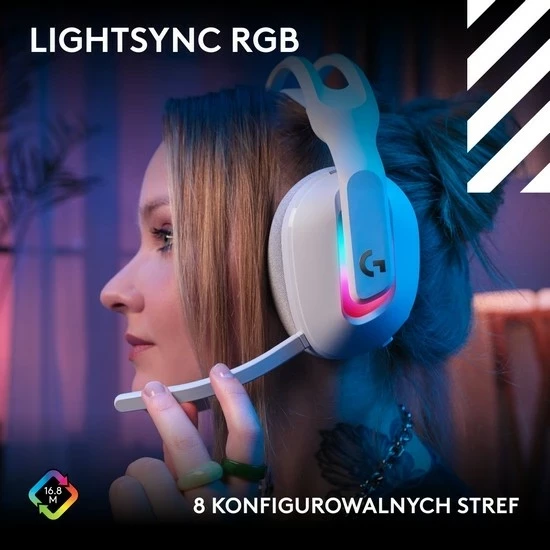 Kufje Logitech A20 X, wireless, Bluetooth, USB-C, të bardha